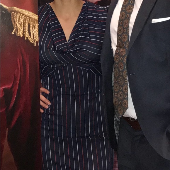 ZARA Dress - Navy Striped - Picture 3 of 5